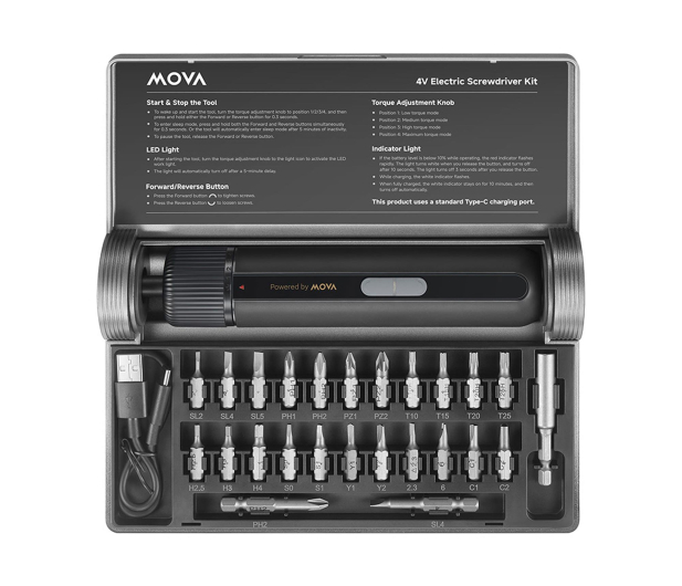 MOVA Zestaw wkrętaków 4V 8Nm MSD008 - 1524288 - zdjęcie 2
